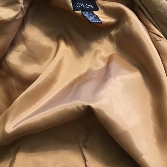 Genuine Suede C’est City tan blazer size 10 - Picture 6 of 6
